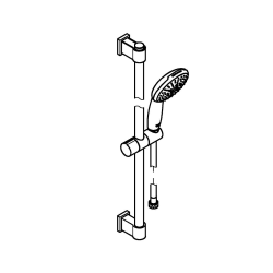  Vitalio Start 110 Set de douche avec barre + Douchette 3 jets, chrome (G26032001)