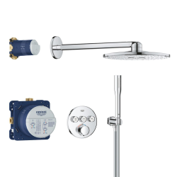 Precision SmartControl Set de douche encastrée avec façade thermostatique + Douche de tête 2 jets + Douchette (G34874000)