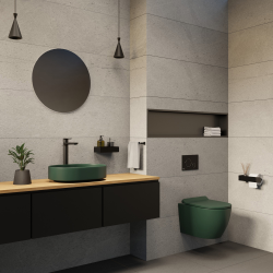 PixL 50x36,5x13,5 cm vasque à poser + Swiss Aqua Technologies Mood mitigeur lavabo XL + Ceramia PixL bonde (CEPX50GEMSAT285C)