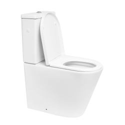 Brevis Combi WC à poser sans bride en céramique avec abattant SoftClose, blanc (SATBRE32)