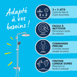 Vitalio Joy System 260 Colonne de douche avec mitigeur monocommande, Chrome (27684001)