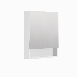 Cube Way  80x72x14 cm armoire de salle de bain suspendue avec étagères, blanc mat (GALCU3D80BP)