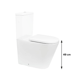 Brevis cuvette WC à poser sans bride en céramique, blanc (SATBRE32M)