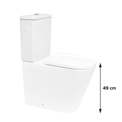 Brevis réservoir de chasse d'eau en céramique pour Combi WC SATBRE32 et SATPRO31, blanc (SATBRE32N)