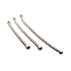 AGT 106 tuyau de raccordement 40 cm, raccords 1/2" mâle/mâle (MM), acier inoxydable (T644012CR)