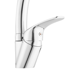 Strada II lavabo 600x430 mm 1 trou + Ideal Standard S-Line Pro mitigeur avec bec pivotant, chrome (T300001SBSLPRO281)