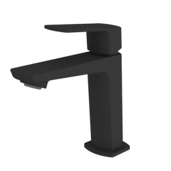 Strada II lavabo 600x430 mm 1 trou + Swiss Aqua Technologies mitigeur lavabo, sans tirette, noir mat (T300001SATBSL271C)