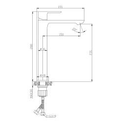  Neo mitigeur de lavabo sans vidage, noir mat (SIKOBSLNEO285C)