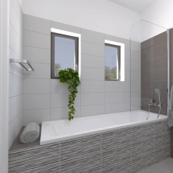 Multi porte-serviettes 2 barres, longueur de 60 cm, chrome (ELE29)