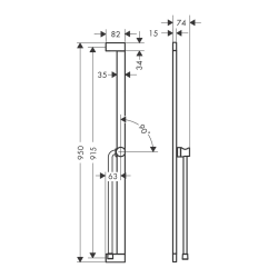 Unica barre de douche murale 91,5 cm avec support de douche et flexible, bronze brossé (24405140)