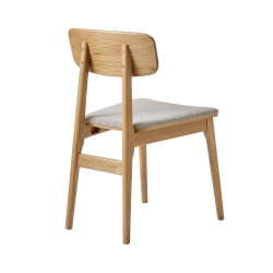 Livo 2X chaises de salle à manger rembourrées en bois, marron (38444205)