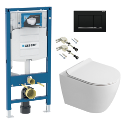 Duofix pack WC bâti-support + WC suspendu sans bride Ceramia PixL avec abattant SoftClose + plaque (GECEPXWT02-FR)