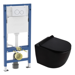 Duofix pack WC bâti-support 112 cm + WC suspendu sans bride Ceramia PixL avec abattant SoftClose + plaque (GEBCEPXBMT03-FR)