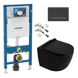 Duofix pack WC bâti-support 112 cm + WC suspendu sans bride Ceramia PixL avec abattant SoftClose + plaque (GEBCEPXBMT03-FR)