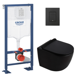 Duofix pack WC bâti-support 112 cm + WC suspendu sans bride Ceramia PixL avec abattant SoftClose + plaque (GEBCEPXBMT03-FR)