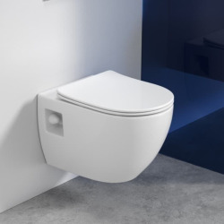 Solido pack WC kit bâti-support 4 en 1 + WC suspendu sans bride Ceramia avec abattant SoftClose + plaque (GRRCEPXWT14-FR)