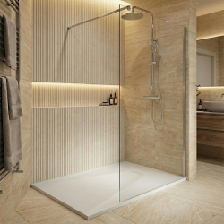 120x80 cm receveur de douche SMC à poser avec surface effet pierre, blanc (CERAES12080W)