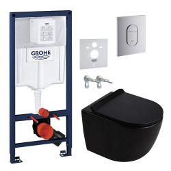 Duofix pack WC bâti-support 112 cm + WC suspendu sans bride Ceramia PixL avec abattant SoftClose + plaque (GEBCEPXBMT03-FR)