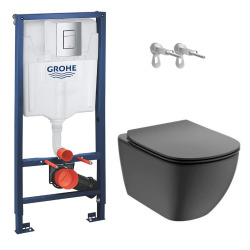 Duofix pack WC bâti-support + WC suspendu sans bride Ideal Standard avec abattant SoftClose + plaque (GEBTEBMA01-FR)