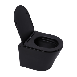 Pack WC bâti-support + WC suspendu sans bride Swiss Aqua Technologies avec abattant SoftClose + plaque (ROSTBRWR01-FR)