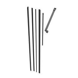 Walk-In Xmotion set de fixations / profilés pour paroi de douche à l'italienne, noir mat (SIKOWIXMPROFILSTC)