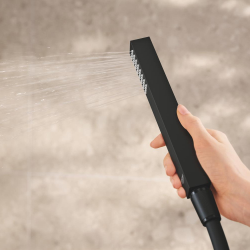 Precision SmartControl set de douche encastré 2 jets avec mitigeur thermostatique, tête carrée 31x31 cm, noir mat (348752430)