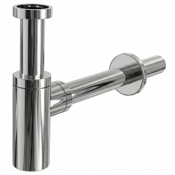 Siphon de lavabo universel design 100% métal chromé (SP SDCRK0)