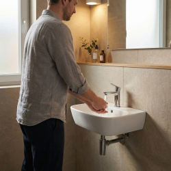 Brevis Lavabo suspendu sans trop plein, 43x30x13cm (SATBRE4330R)