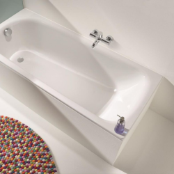 Baignoire rectangulaire EUROWA 170x70 cm acier émaillé, blanc alpin (119800010001)