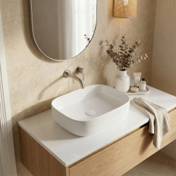 Ceramia Vasque à poser rectangulaire 50 x 37,5 x 13,5 cm sans trop-plein blanc brillant PixL (CEPX4937)