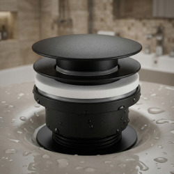 Swiss Aqua Technologies Bonde clic-clac 5/4 avec trop-plein noir mat pour lavabo et vasque (VF785BL)