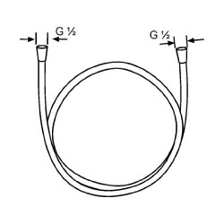  SUPARAFLEX SILVER flexible de douche DN 15 chrome (6107105-00)