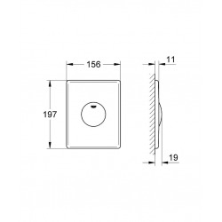  Skate Plaque de commande, blanc alpin (37547SH0)